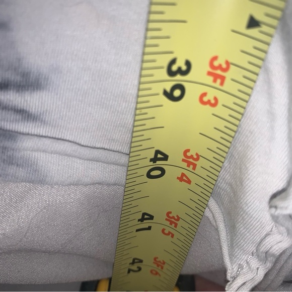 American Age Acid Wash Black & White Fringe Dress Size S Hippie Boho Y2K - Picture 6 of 6